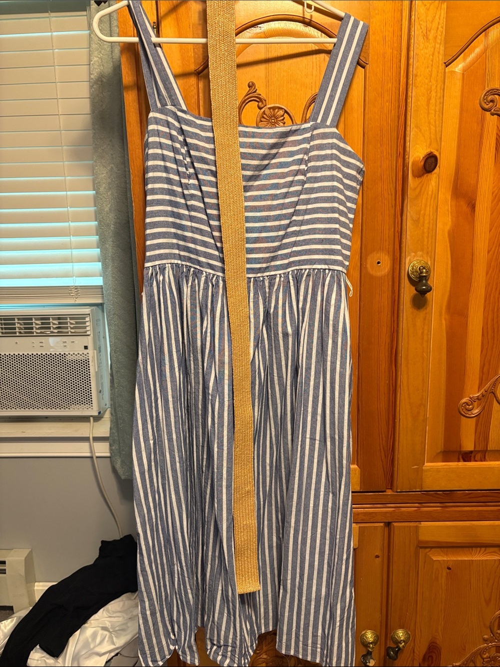 Blue and White Striped Sundress